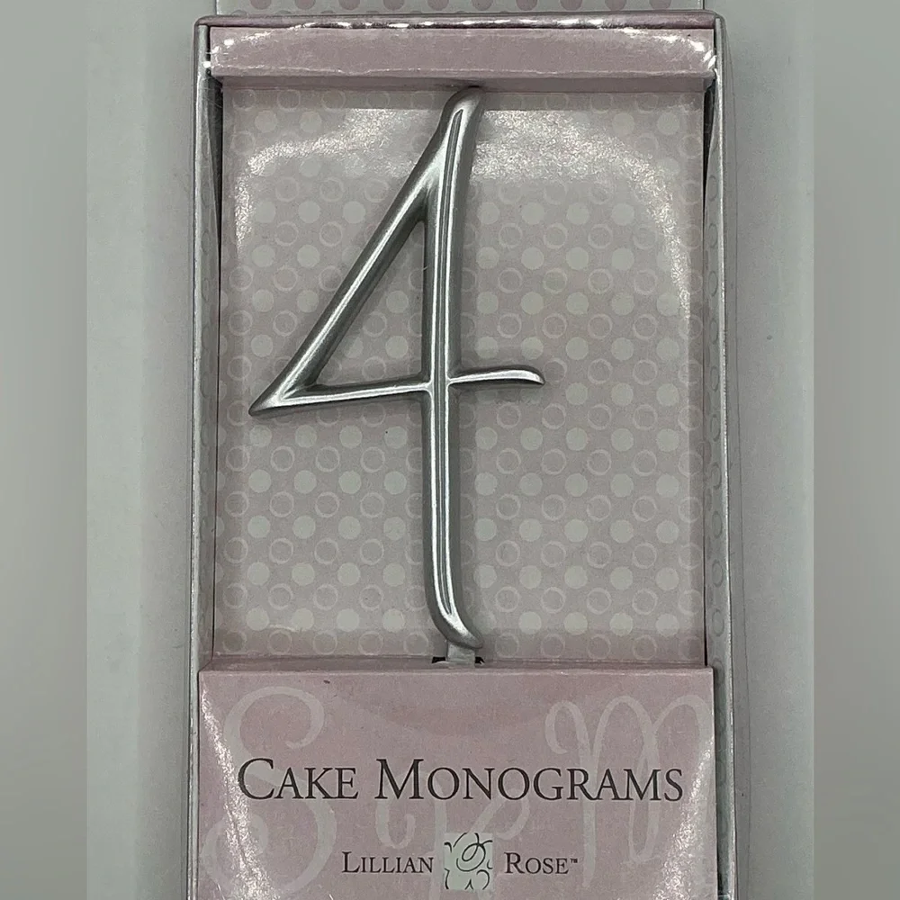 🪷Lillian Rose🌹Number Cake monograms Topper
